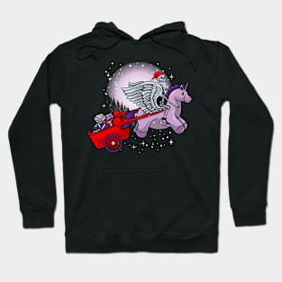 santa claus riding a pony Hoodie